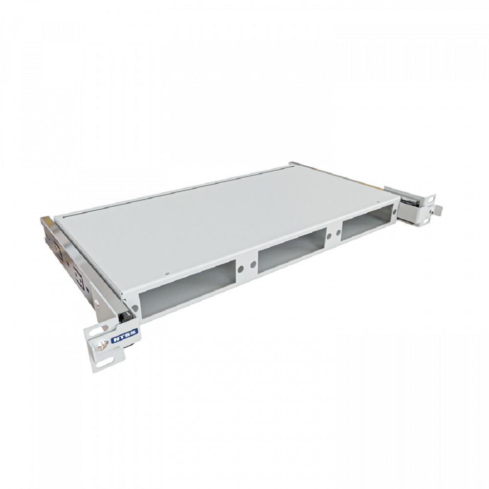 NTSS Кросс NTSS оптический выдвижной 19'' укомплектованный 1U, 16 портов FC/UPC, 9/125 мкм (планки, сплайс-кассета, пигтейлы, КДЗС, адаптеры) серый RAL 7035 NTSS-RsFOB-1U-16-FC/U-9-SP1.5G2AY