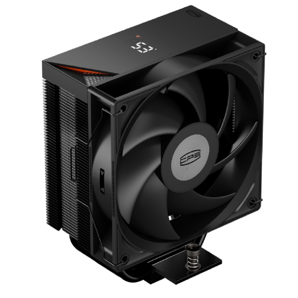 CPU Cooler PCCooler RT400 Digital BK (230W, 4-pin PWM, LED temp., 152mm, Al/Cu, 4x6mm, 1x120mm, 73.32CFM, 34.9dBA, 2200RPM, S: 1851/1700/1200/115X, AM5/AM4, black)