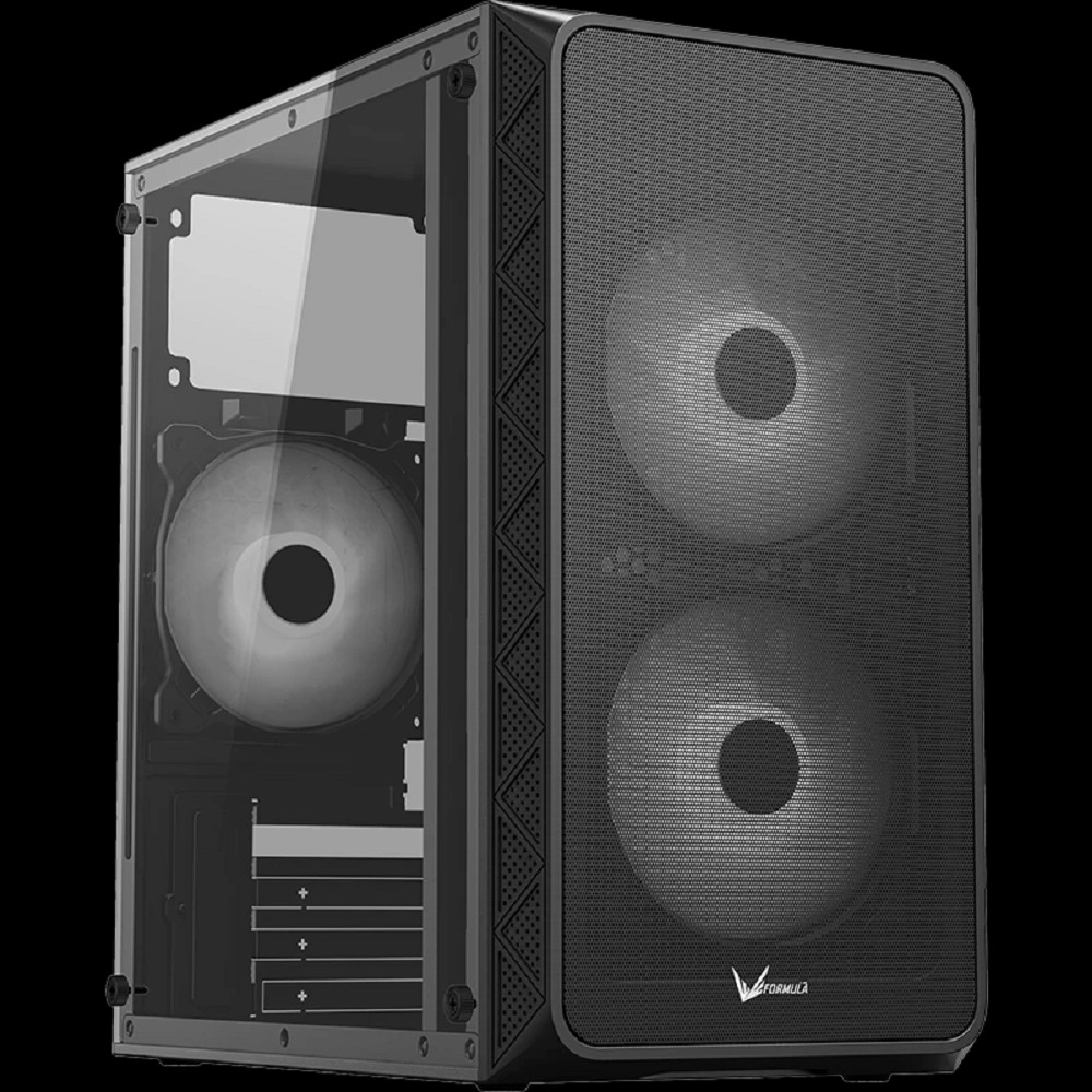 Formula Air Mesh G4 Black (mATX, Acryl, 2xUSB, 1x12cm fan. 1x3.5" HDD, 2x2.5" SSD)