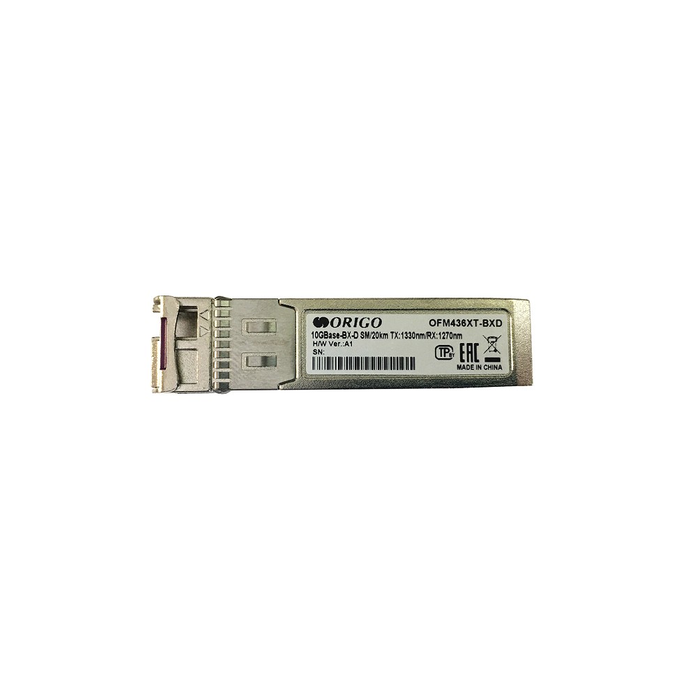 ORIGO OFM436XT-BXD/20KM/A1A WDM трансивер SFP+, 10GBase-BX-D (Simplex LC), Tx: 1330нм, Rx: 1270нм, одномод, до 20км