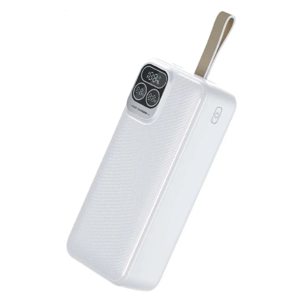 Perfeo Powerbank Atomic Age 30000 mAh/LED дисплей/PD + QC 3.0/Type-C/2 USB/Выход: 5A, max 22.5WWhite (PF_E1477)