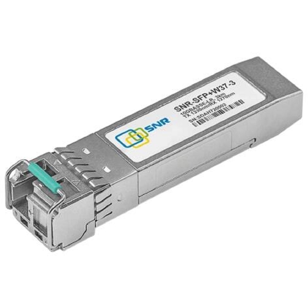 SNR SNR-SFP+W37-3 Одноволоконный модуль, SFP+ WDM 10GBASE-LR/LW, разъем LC, рабочая длина волны Tx/Rx: 1330/1270нм, дальность до 3км (5dB).