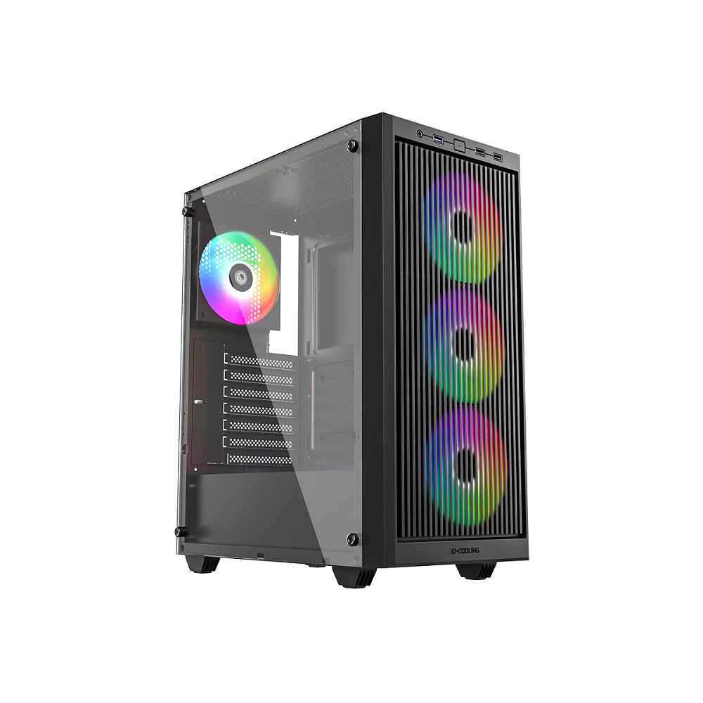 Case ID-Cooling WARE 310 ARGB Black ATX/ win TG/ 4 fans/ Type C/ CPU 160mm/ GPU 320mm/ no PSU