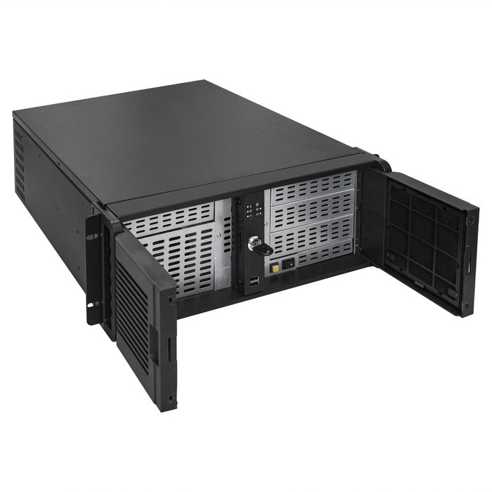 Exegate EX293247RUS Серверный корпус ExeGate Pro 4U480-15/4U4132 <RM 19", высота 4U, глубина 480, БП 1200RADS, USB>