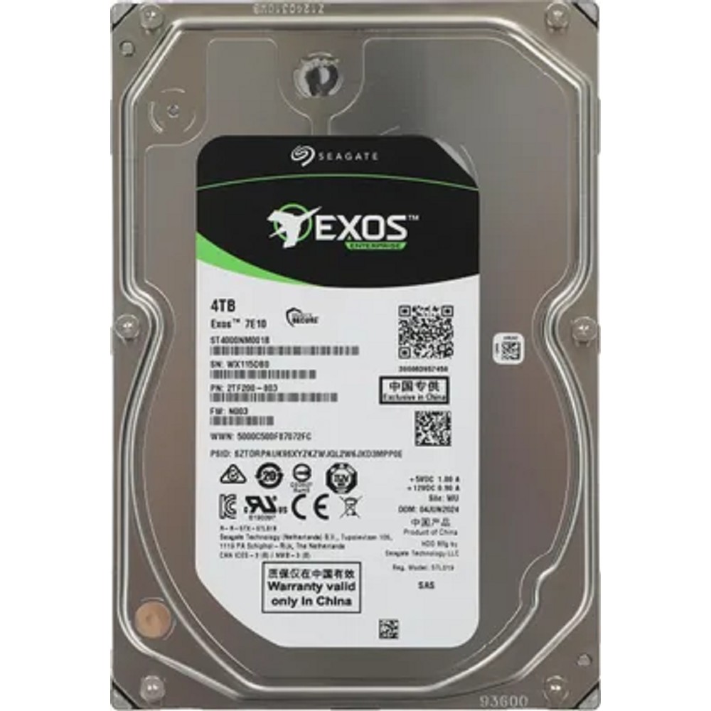 4TB Seagate Exos 7E10 (ST4000NM001B) {SAS 12Gb/s, 7200 rpm, 256mb buffer, 3.5", аналог ST4000NM005A}
