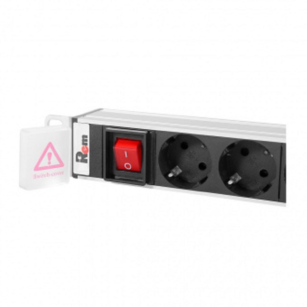REM Вертикальный блок розеток Rem-16 с выкл., 15  Shuko, 10 C13, вход  IEC 60320 C20 16A, алюм., 42-48U (R-16-15S-10C13-V-1820)
