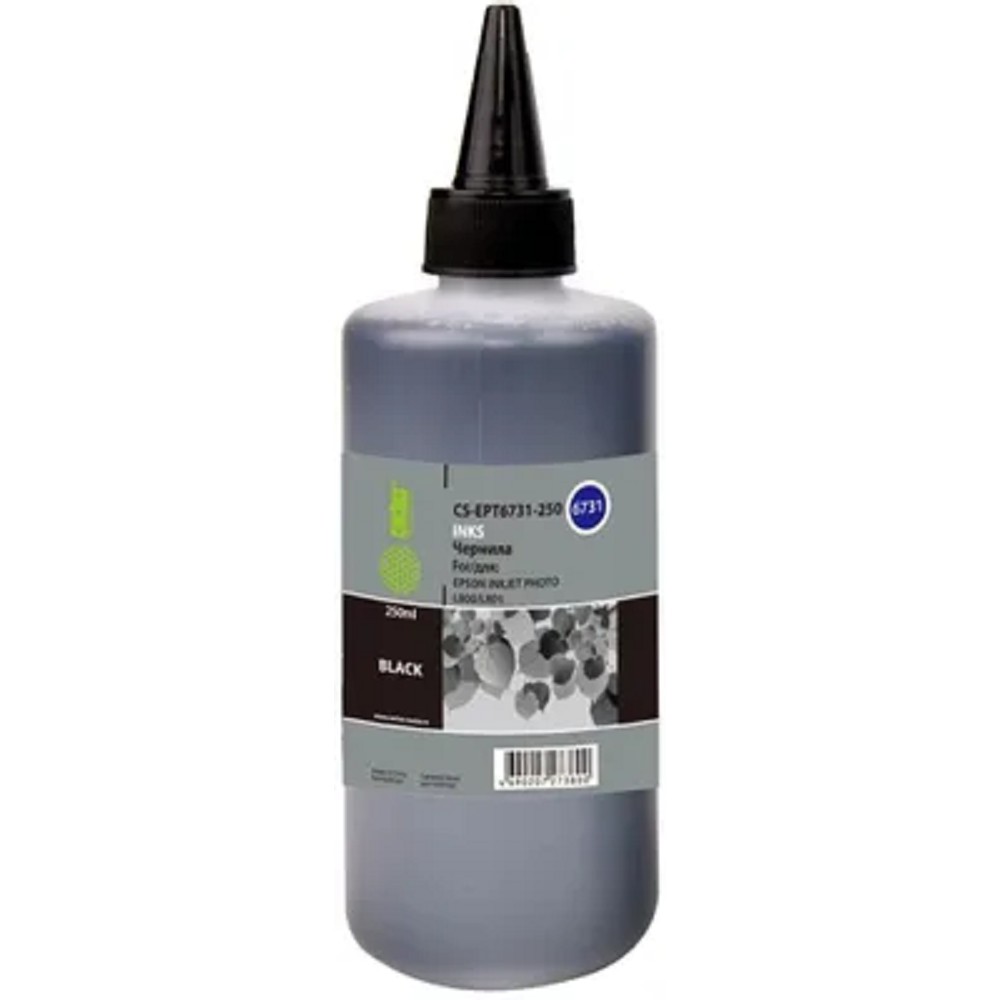 CACTUS Чернила CS-EPT6731-250 черный 250мл для Epson L800/L810/L850/L1800