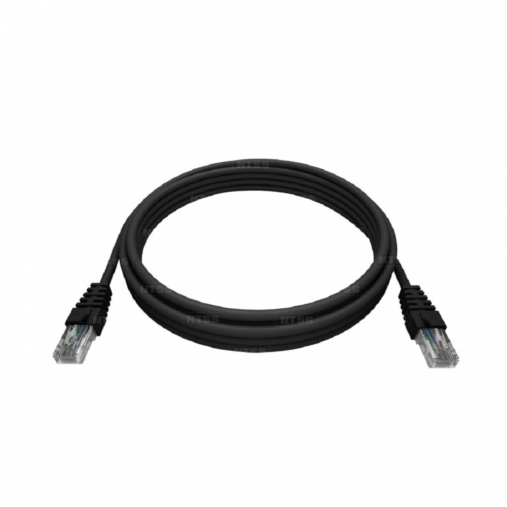 NTSS Патч-корд NTSS RJ45/8P8C, T568B UTP 6 кат. литой, 10 метров, LSZH, черный NTSS-PC-UTP-RJ45-6-10.0-LSZH-BL