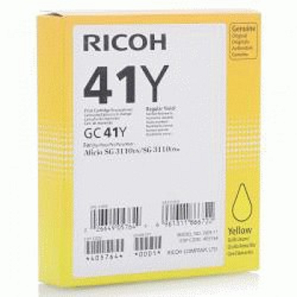 Ricoh Картридж GC41Y жёлтый Aficio 3110DN/DNw/SFNw/3100SNw/7100DN (2200стр) (405764)