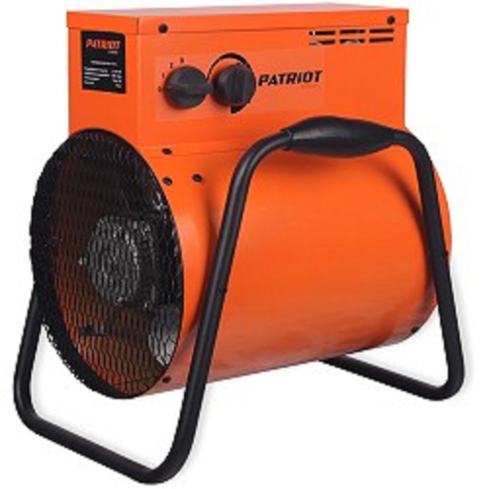 Тепловентилятор PATRIOT PT-R 9 [633307275] {Мощн. по ступеням 4.5/9.0 кВт, 380В, промышленная вилка на корпусе и ответная часть в комплекте,  поток воздуха 720м3/час, вес 10.6кг}