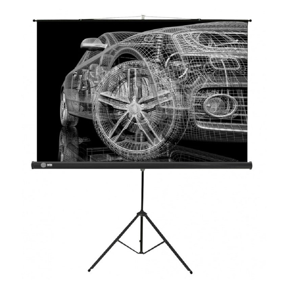 Экран Cactus Triscreen CS-PST-124x221 124.5 x 221см 16:9 напольный рулонный белый/черный