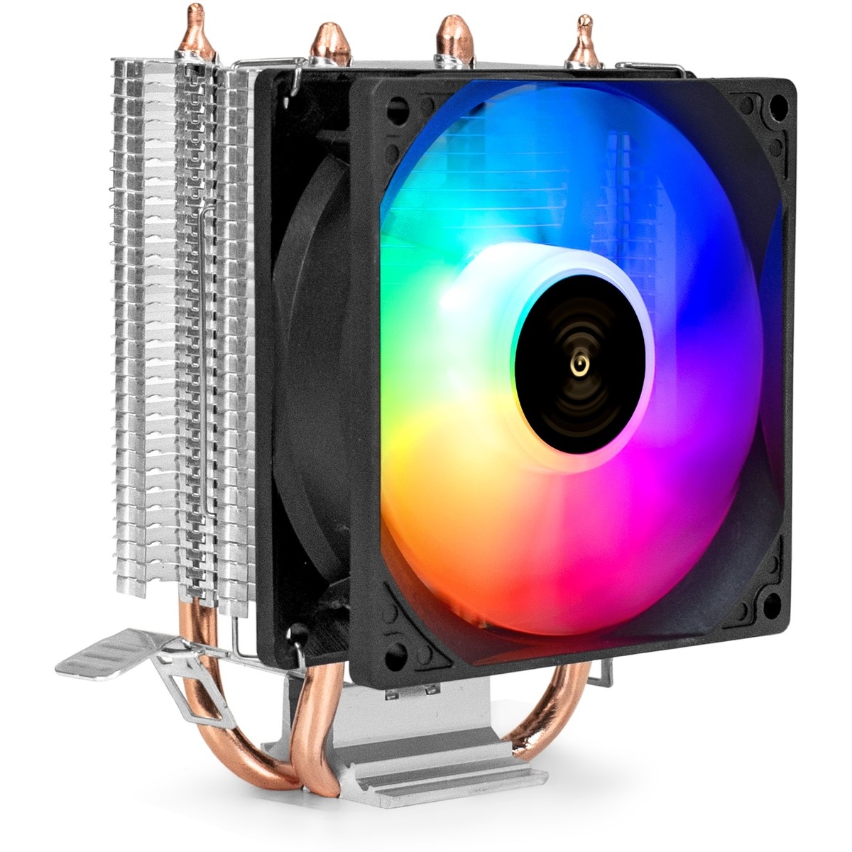 Exegate EX299659RUS Кулер ExeGate Wizard EXX200-PWM.RGB (Al+Cu, 2 тепл.трубки, LGA775/1150/1151/1155/1156/1200/1700/1851/AM2/AM2+/AM3/AM3+/AM4/AM5/FM1/FM2/754/939/940, TDP 95W, Fan 90mm, PWM, 800-2400