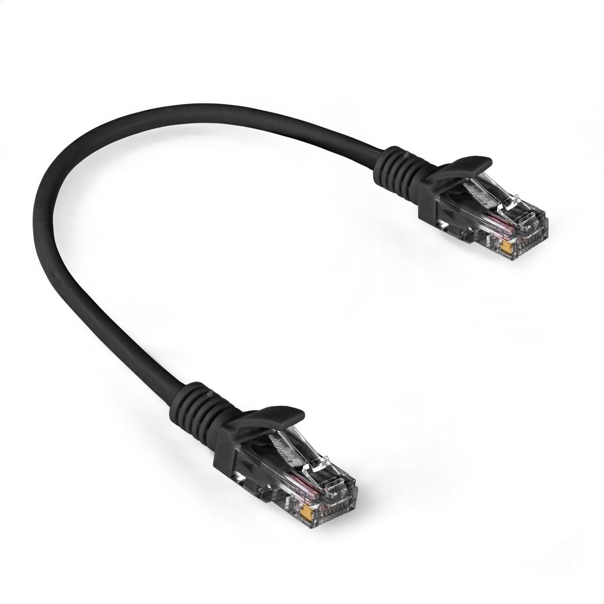 Exegate EX300503RUS Патч-корд ExeGate UTP-RJ45-RJ45-5e-0,3M-BK, UTP, cat.5e, 0.3м, черный