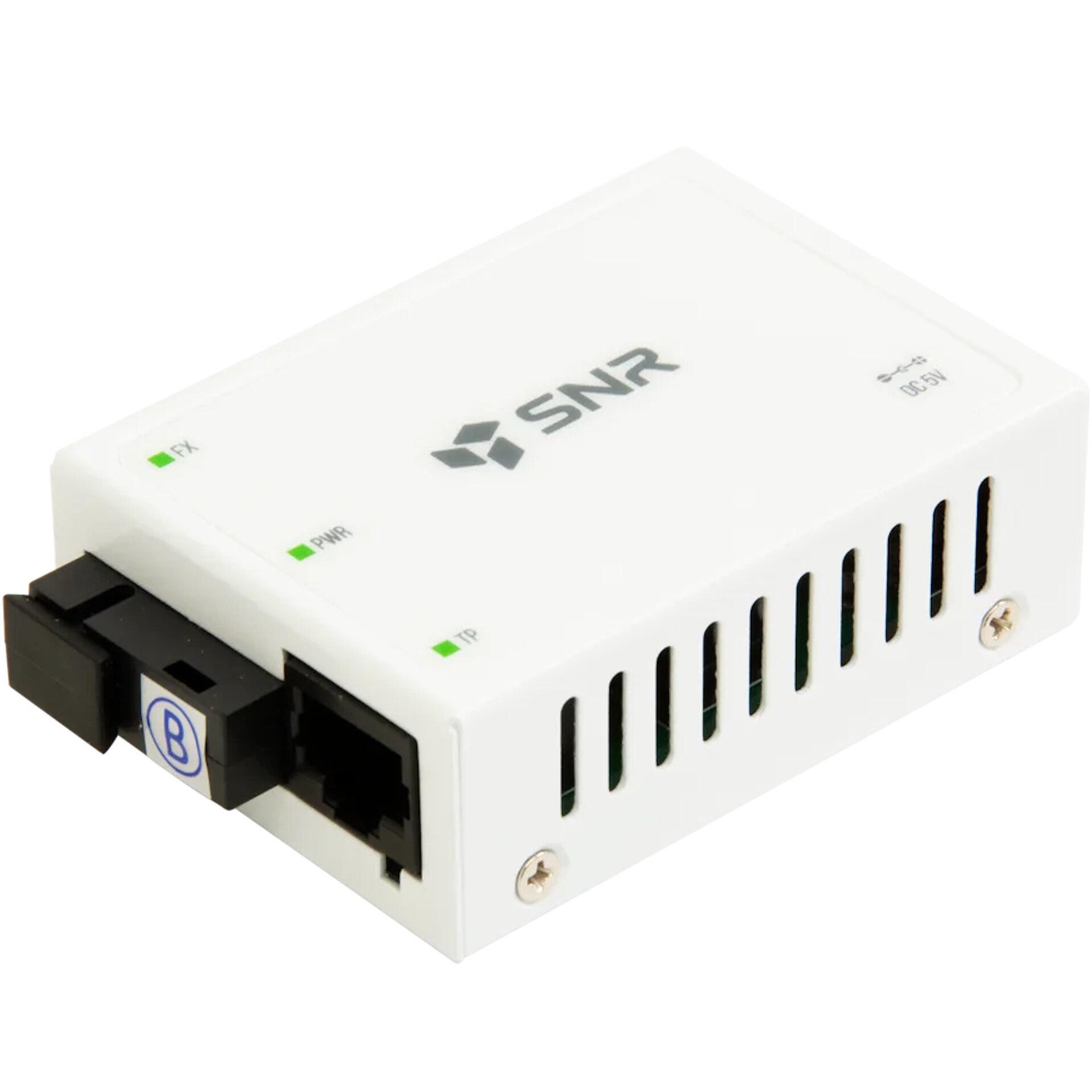 SNR SNR-CVT-100B-V2 (Rev.M) Медиаконвертер 10/100-Base-T / 100Base-FX, Tx/Rx: 1550/1310нм, V2 (Rev.M)