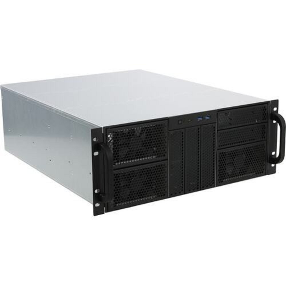 Procase RE411-D5H9-E-55 Корпус 4U server case,5x5.25+9HDD,черный,без блока питания,глубина 550мм,MB EATX 12"x13" [RE411-D5H9-E-55]