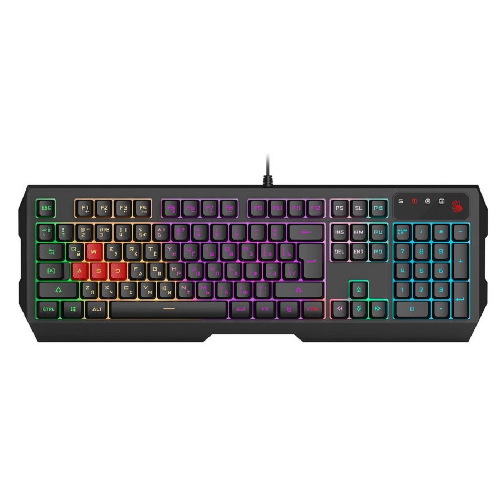 Клавиатура A4Tech Bloody B140N черный USB Multimedia for gamer LED (B140N)