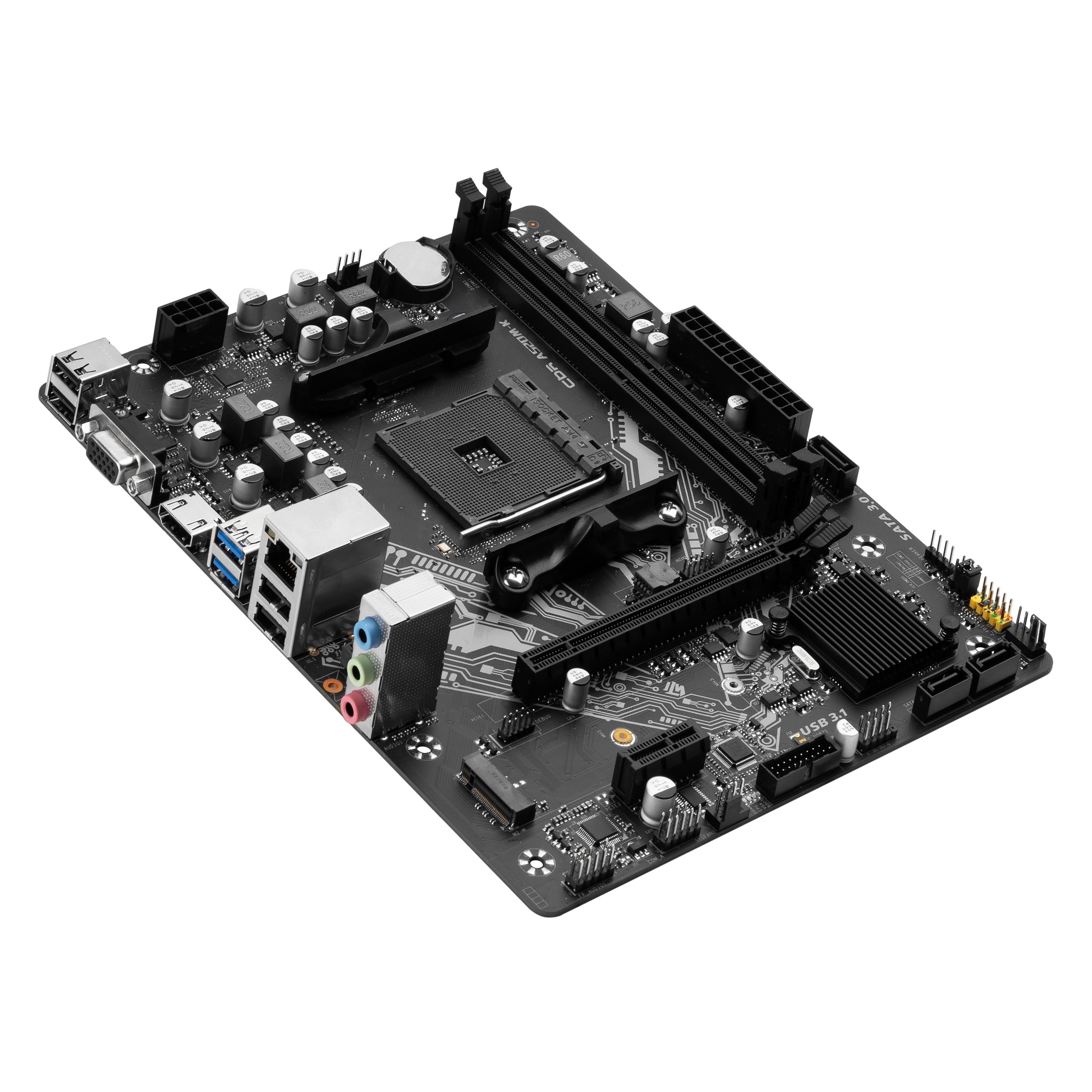 Повреждение упаковки Материнская плата CBR A520M-K {Socket AM4, 2*DDR4, mATX, VGA+HDMI, 1*PCIEx16/1*PCIEx1/1*M.2(NVME &amp; SATA), 4*SATA3, 4*USB2+2*USB3, Glan}