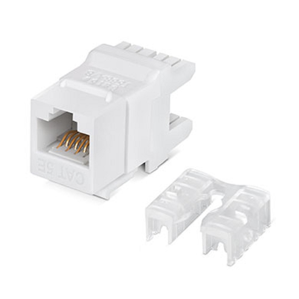 Cabeus KJ-RJ45-Cat.5e-180 Degree Вставка Keystone Jack RJ-45(8P8C), 180 градусов,категория 5e, Dual IDC (110&amp;Krone type), белая