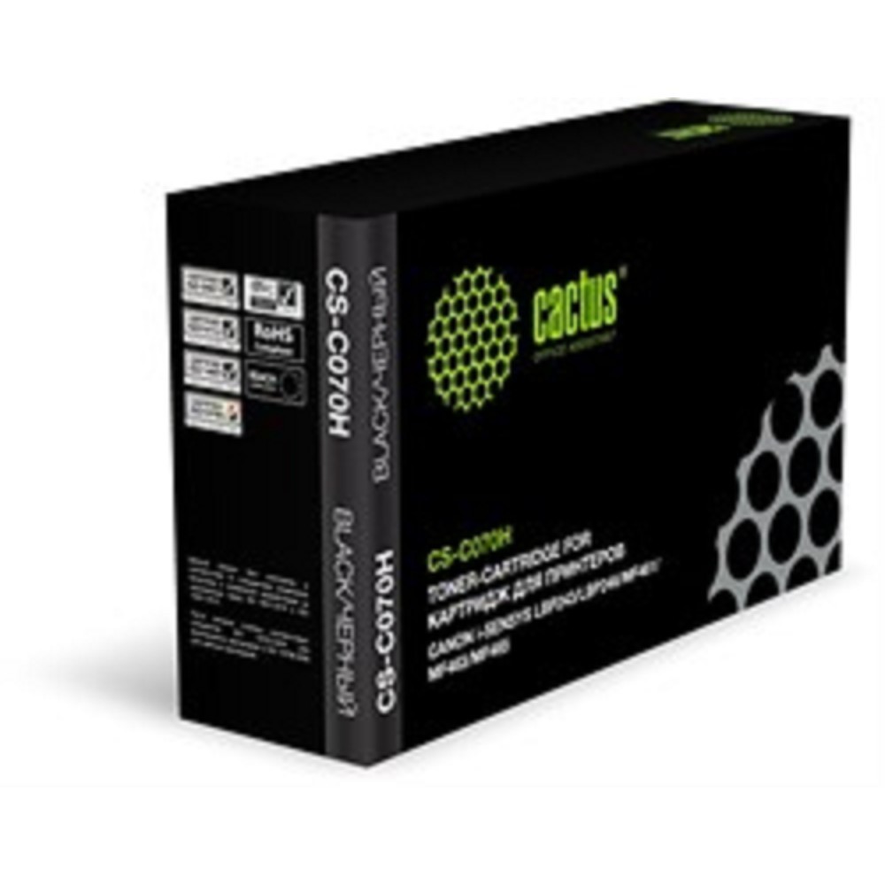 Повреждение упаковки Картридж лазерный Cactus CS-C070H 070H черный (10200стр.) для Canon i-SENSYS LBP243/LBP246/MF461/MF463/MF465