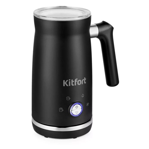 Капучинатор, Kitfort, КТ-785, Мощность 500W, Ёмкость 0.3л, Пластиковый корпус, Вспенивание без нагрева, Вспенивание с нагревом, Плотная пенка с нагревом, Черный