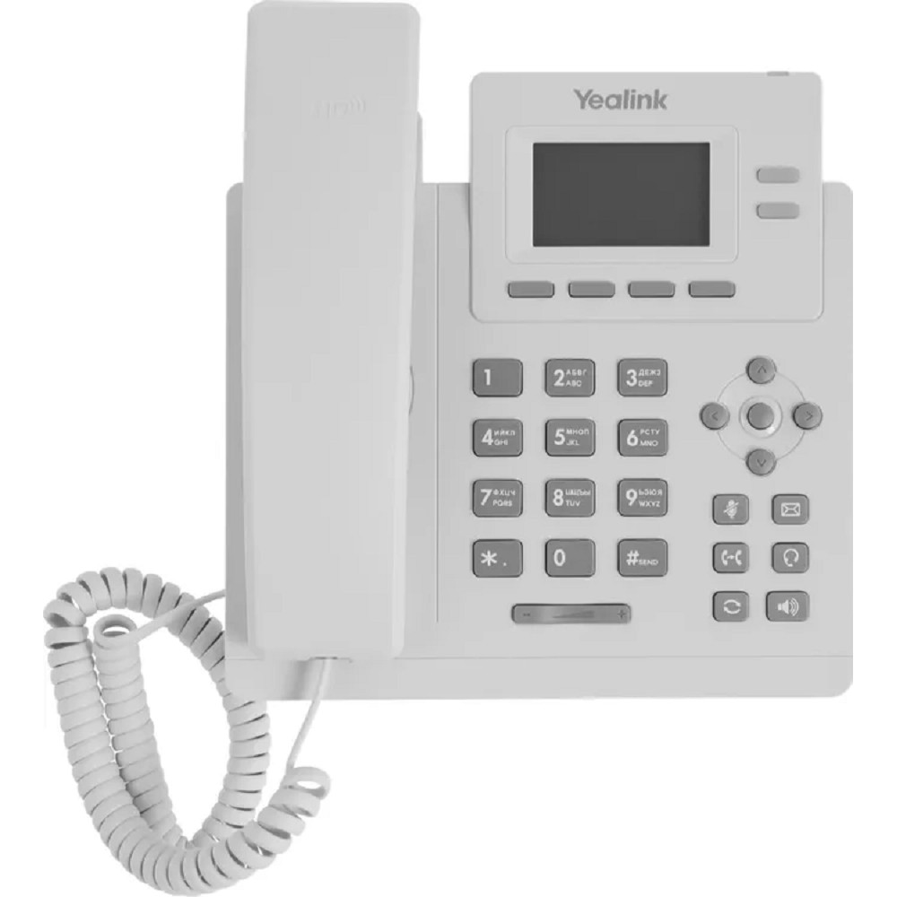 Yealink SIP-T31P, Телефон SIP 2 линии, PoE, БП в комплекте,светло-серый (SIP-T31P Light Gray)