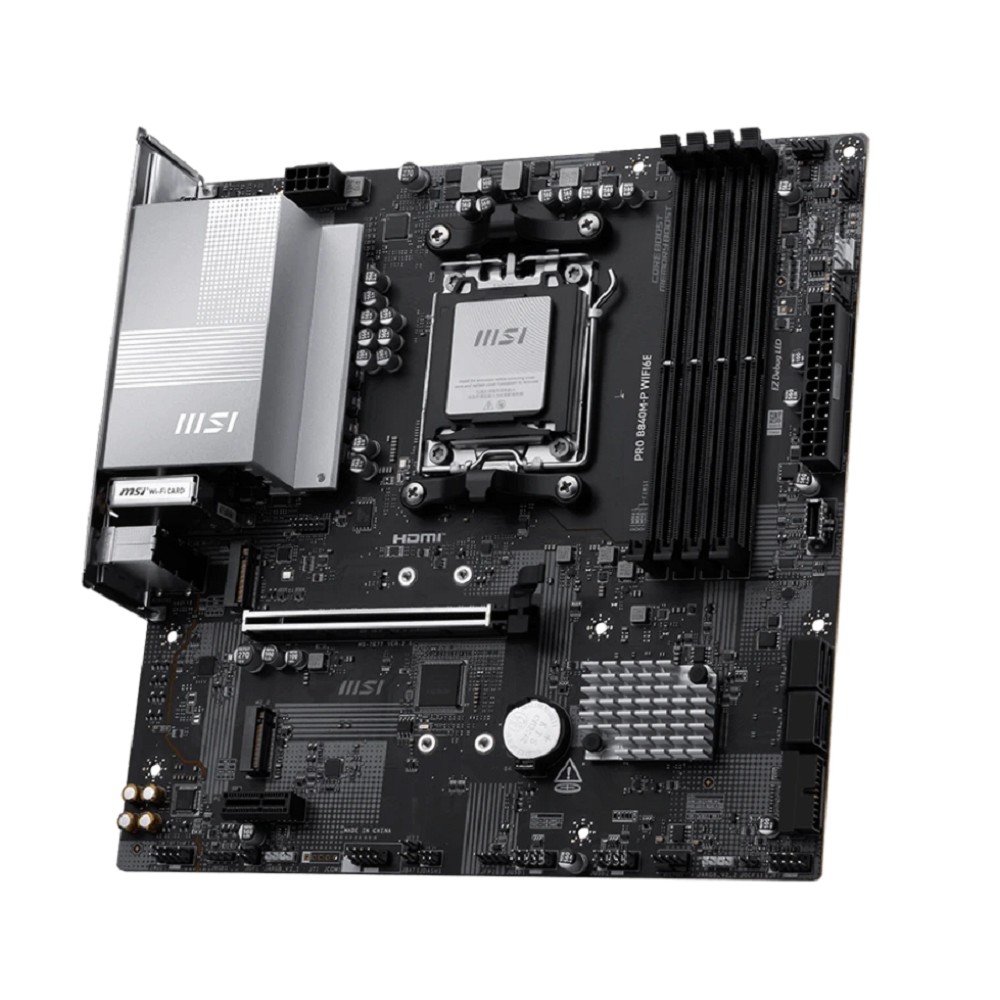 MSI PRO B840M-P WIFI6E {SocketAM5 AMD B840 4xDDR5 ATX AC`97 8ch(7.1) 2.5Gg RAID+HDMI}