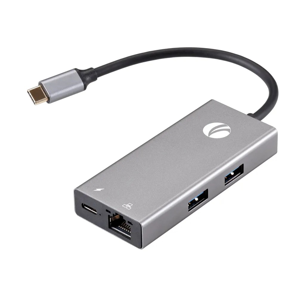 VCOM CU459 Адаптер Type-Cm --> RJ-45+3USB3.0(f) +PD+HDMI1.4.<CU459>