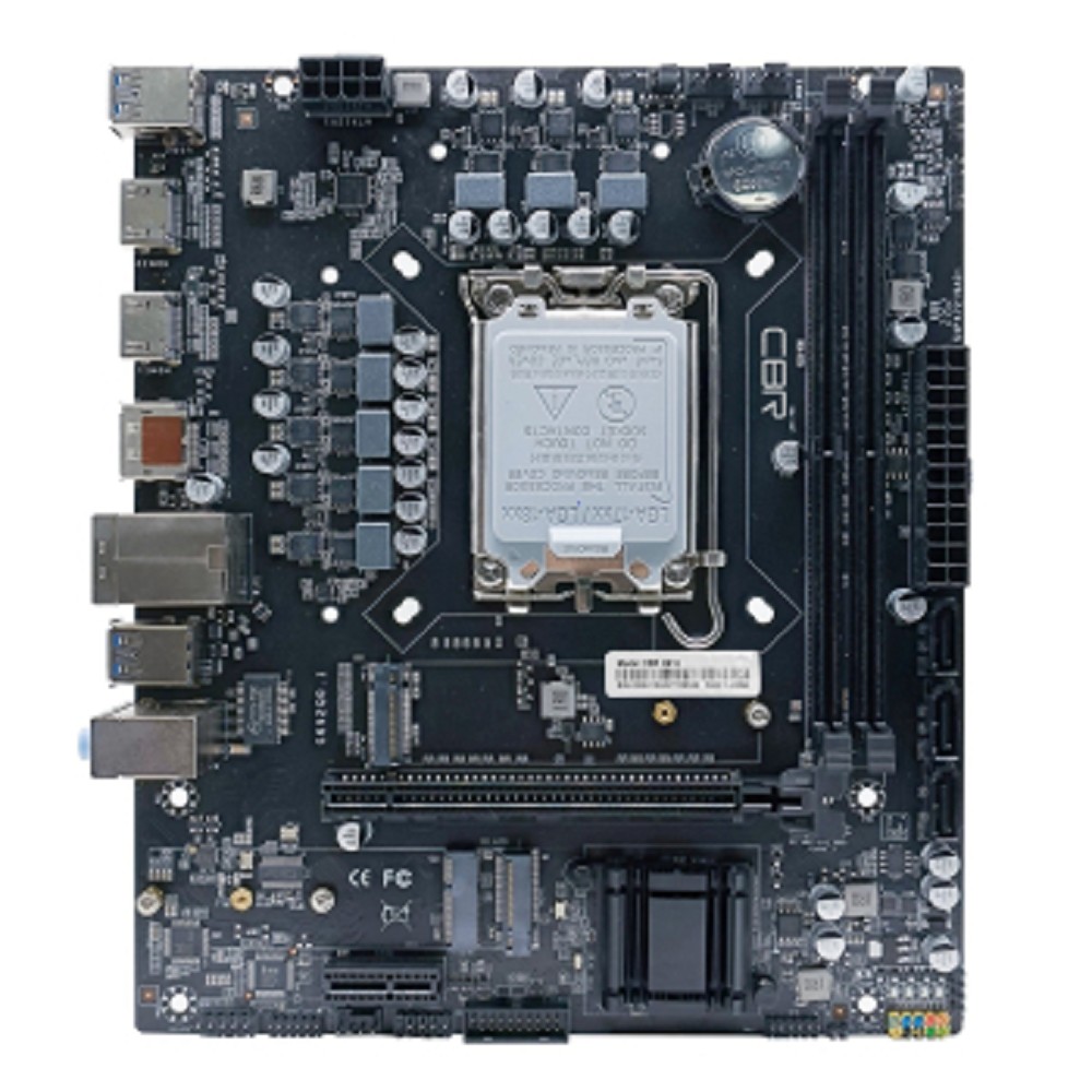 CBR H610 OEM { Chipset H610, Socket 1700, 2*DDR4, mATX, DP+2*HDMI, 1*PCIEx16,1*PCIEx1,2*M.2(NVME,SATA), 3*SATA3, 4*USB 2.0 + 2*USB3.0, LAN 1Gb} OEM УПАКОВКА