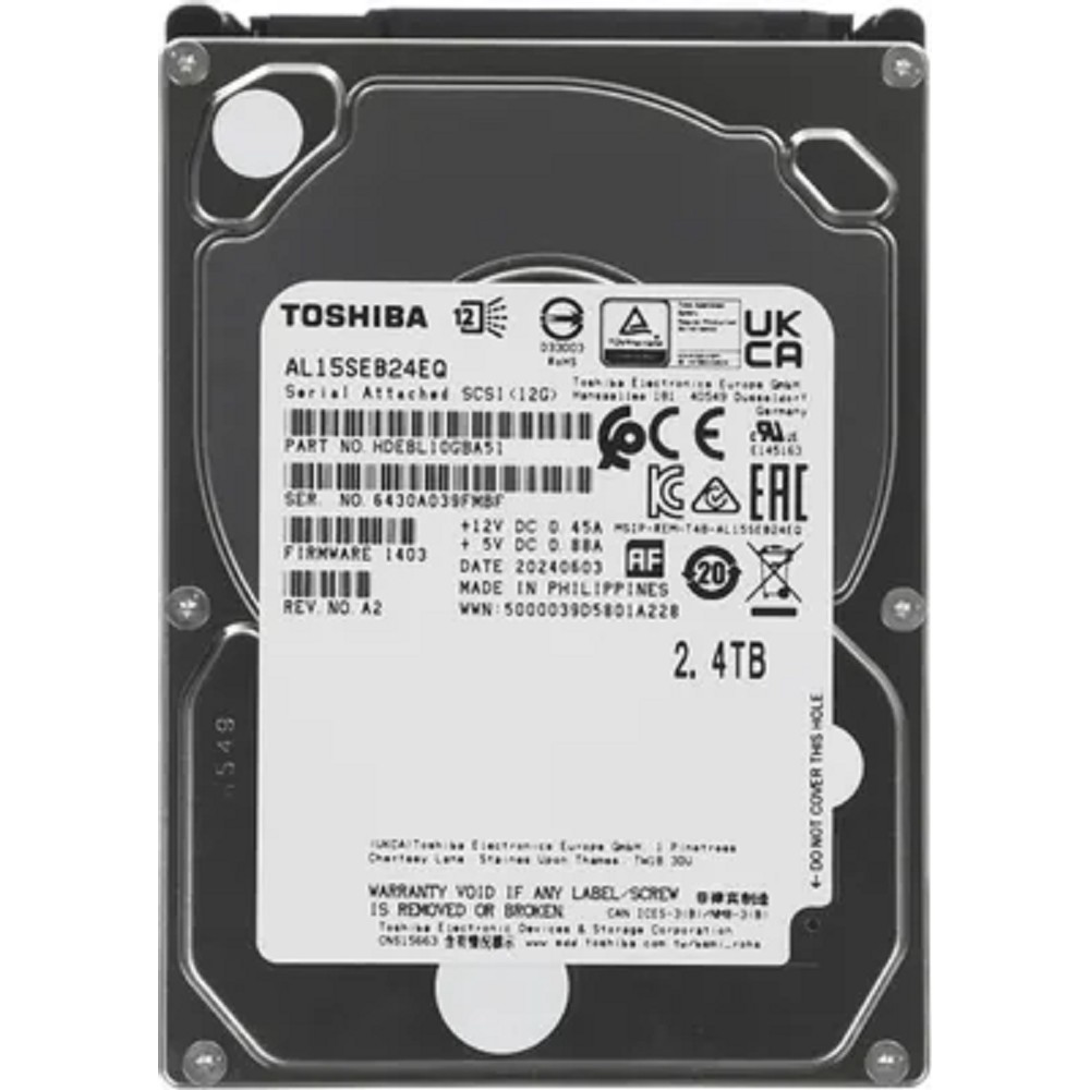 2.4TB Toshiba (AL15SEB24EQ) {SAS 12 Gb/s,  10500 rpm, 128mb, 2.5"}