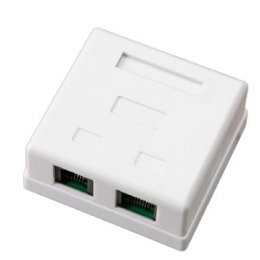 Rexant (03-0120) Розетка комбинированная внешняя, RJ-45(8P-8C) + RJ-11(6P-4C), UTP неэкранированная