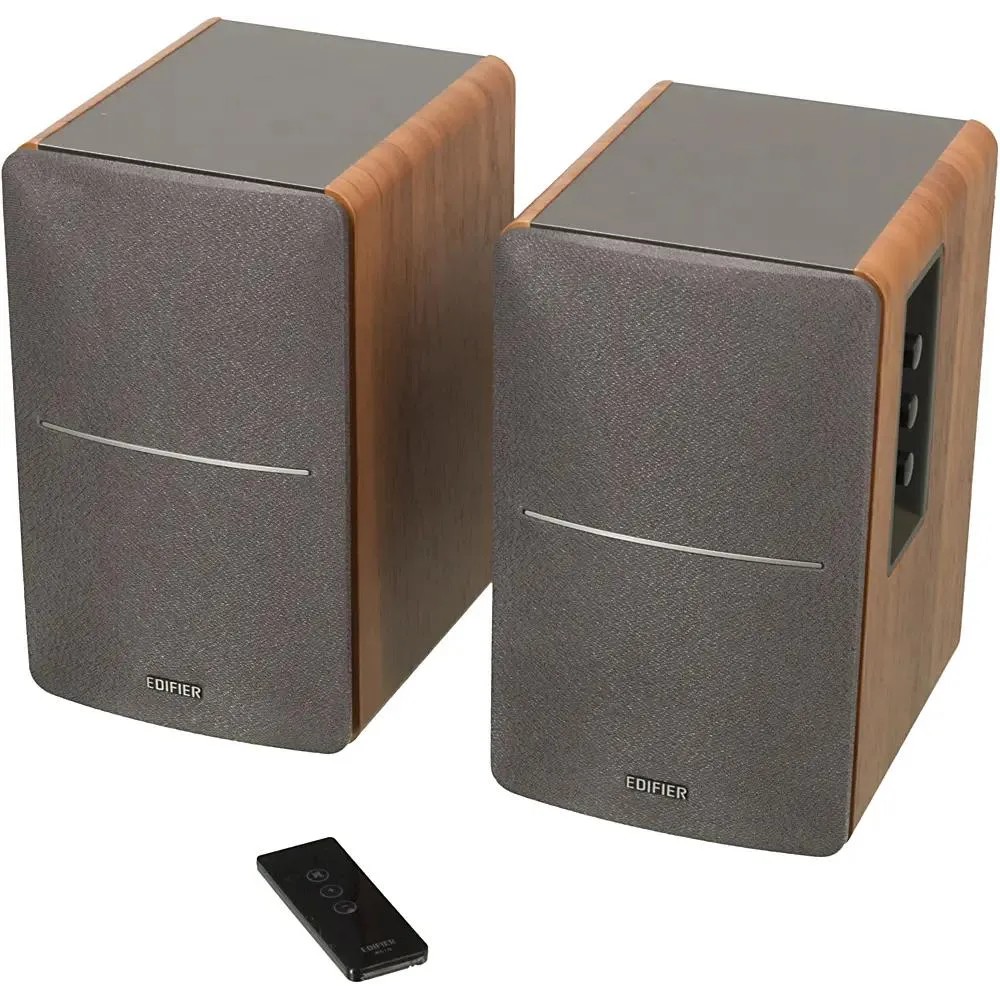 Edifier R1280T Silver/Brown {Активные, 2 x 21W RMS, 75-18000Гц, дерево, пульт ДУ}