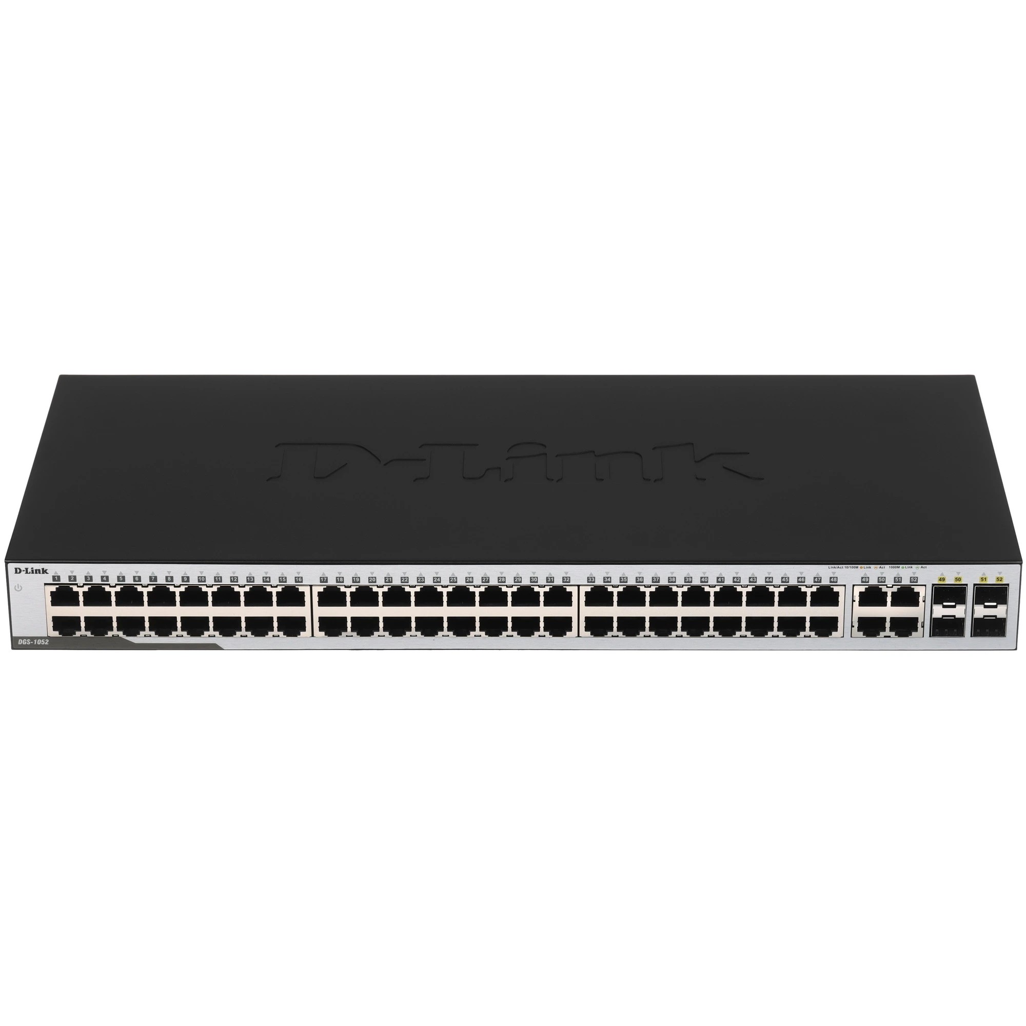 D-Link DGS-1052/A3A Неуправляемый коммутатор с 48 портами 10/100/1000Base-T и 4 комбо-портами 100/1000Base-T/SFP