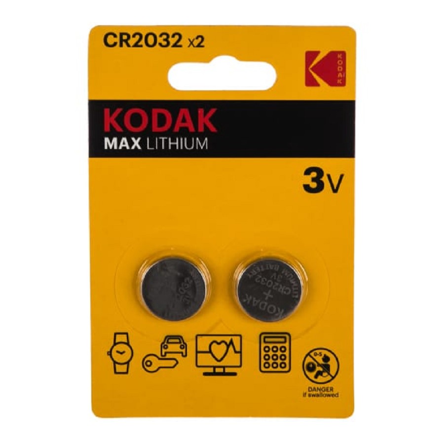 Kodak CR2032-2Bl Max Lithium (60/240/43200) (2 шт. в уп-ке)