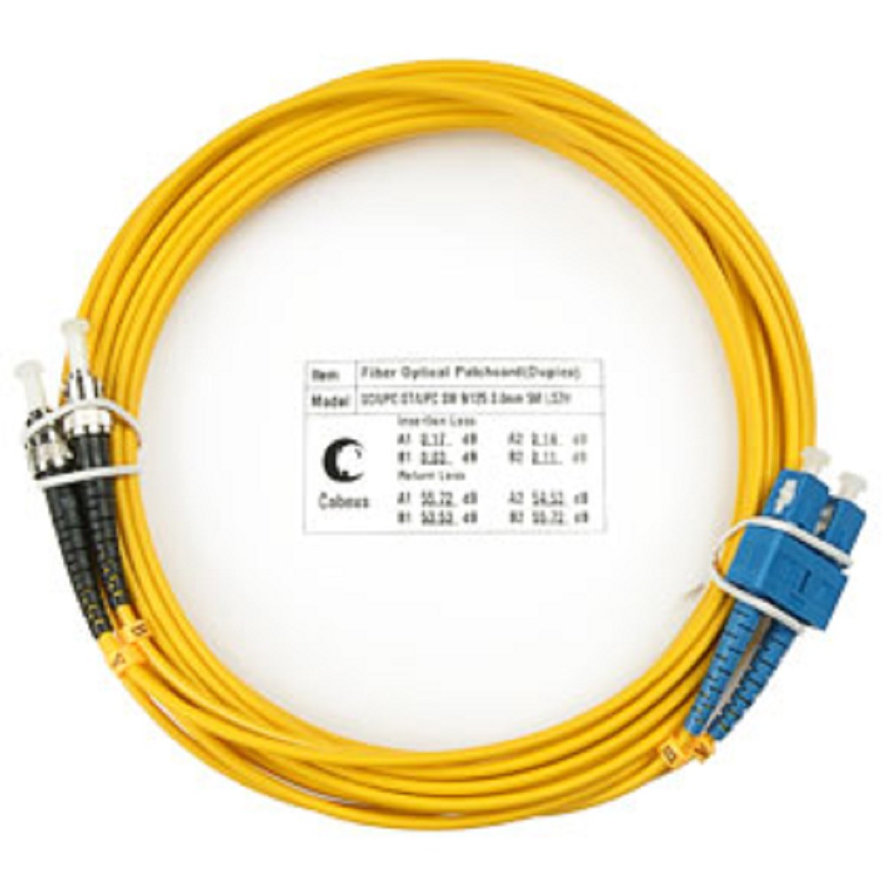 Cabeus FOP(d)-9-SC-ST-15m Шнур оптический duplex SC-ST 9/125 sm 15м LSZH
