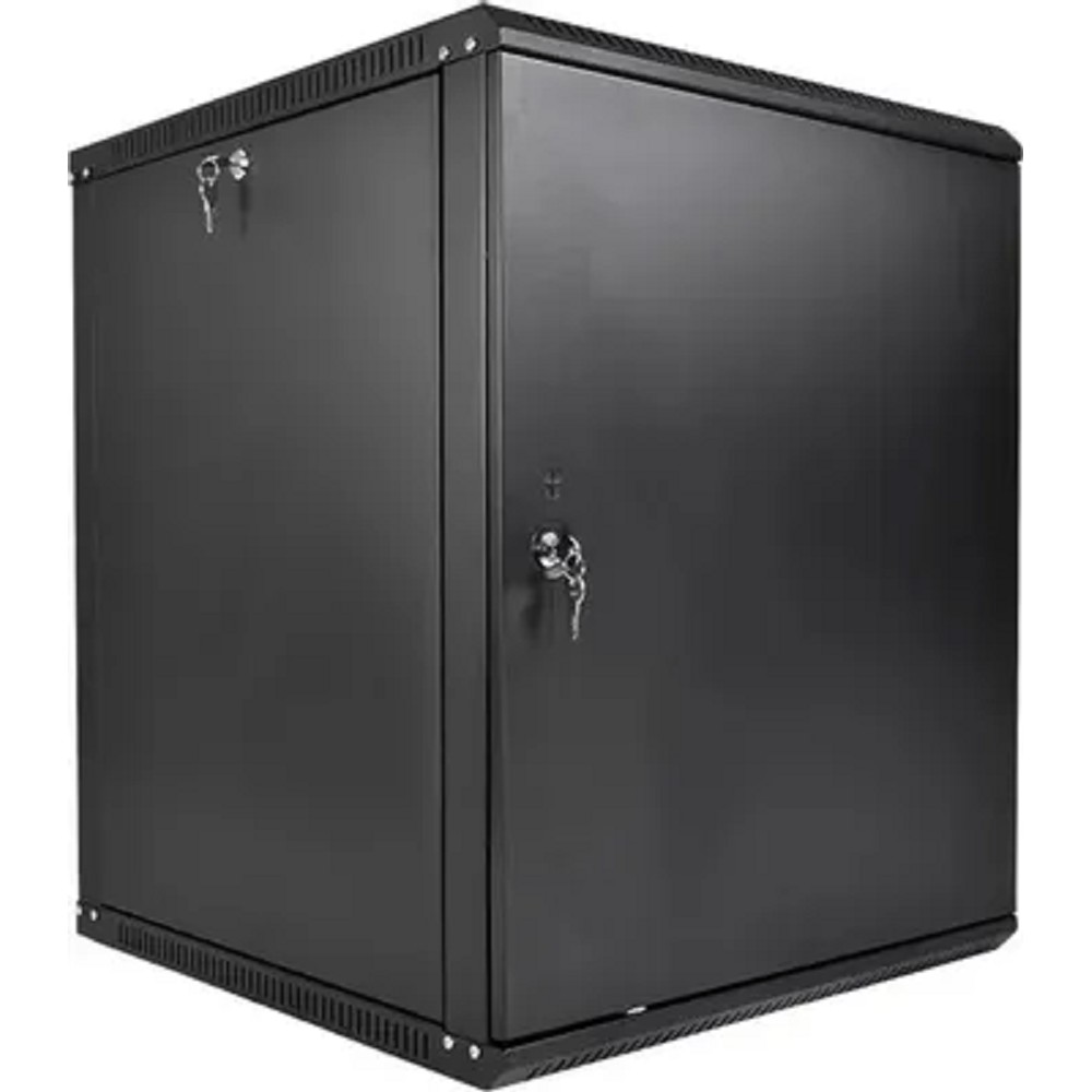 ЦМО Шкаф телекоммуникационный настенный разборный ЭКОНОМ 15U (600 x 650) дверь металл, цвет черный (ШРН-Э-15.650.1-9005)