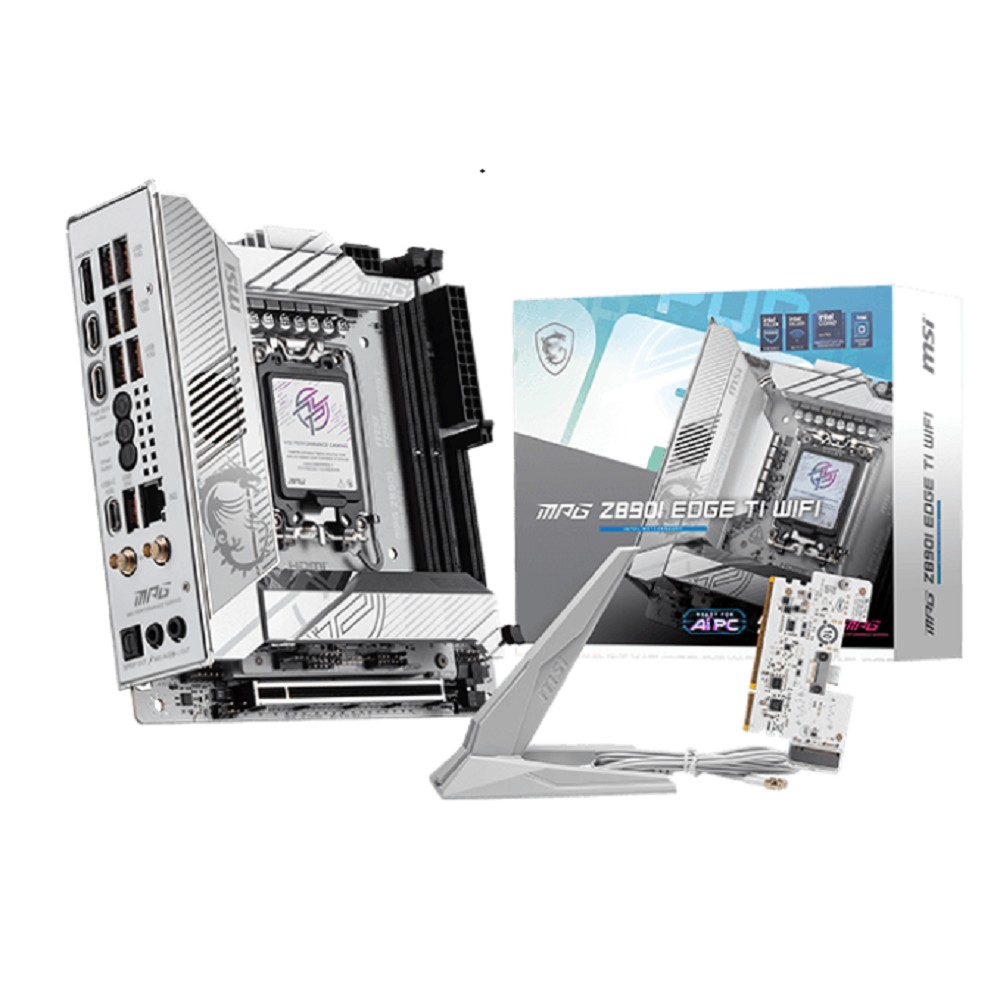 MSI MPG Z890I EDGE TI WIFI {Z890, LGA1851, 4*DDR5, 2*PCIEx16, 1*PCIEx1, 5*M.2, 2*TypeC, 4*USB3.2Gen2, 6*USB3.2Gen1, 5*USB2.0, 4*SATA3.0, 5G, 2*Type-C DP, HDMI, ATX} RTL
