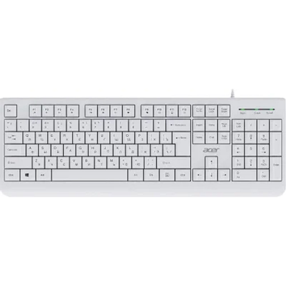 Повреждение упаковки Acer OKW400 white USB Multimedia (ZL.KBDEE.01B) каб.:1.8м Клавиатура проводная