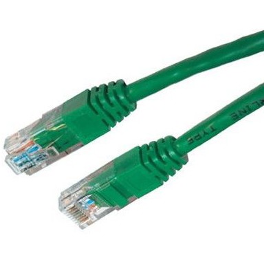 Патч-корд TWT UTP кат.5e, с заливными колпачками, 0.3 м, зеленый