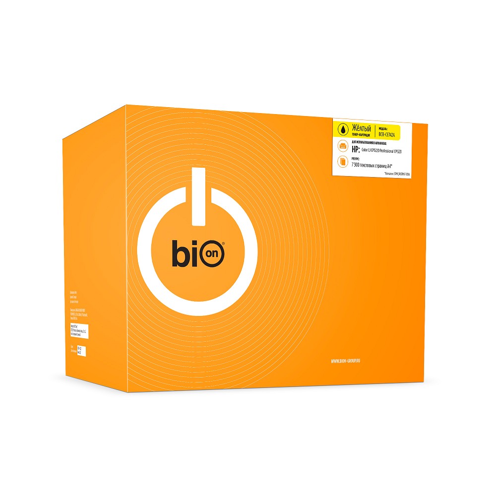 Bion BCR-CE742A Картридж для HP {Color laserJet CP5225/CP5225N/CP5225DN} (7300  стр.), Желтый, с чипом