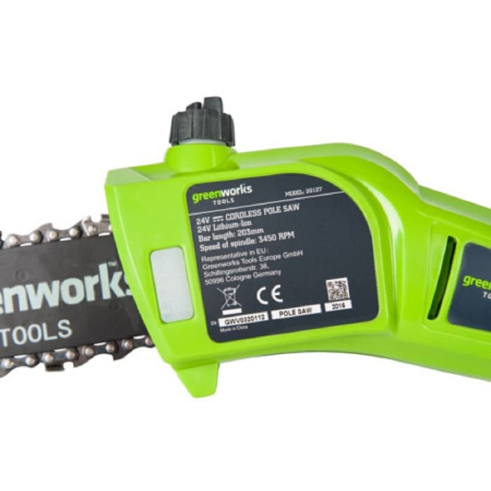 Greenworks G24PS20 Высоторез/Сучкорез аккумуляторный, 24V, 20 см, без АКБ и ЗУ [2000107]