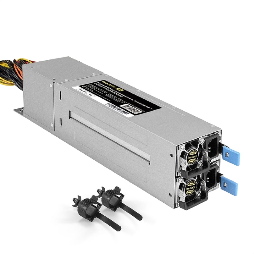 Exegate EX300568RUS Серверный блок питания с резервированием 2U Redundant 2x2000W ExeGate Industrial-RTS2000 (CRPS, size 77x84x265mm, APFC+Half bridge (LLC)+DC-DC, КПД 94% (80 PLUS Platinum), 4 cm fan