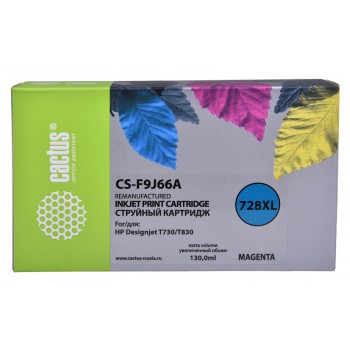 F9J66A CACTUS  Картридж 728XL для HP DJ T730/T830, пурпурный