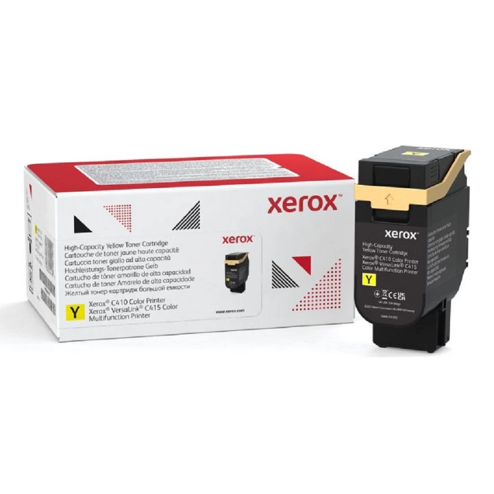 Жёлтый тонер картридж повышенной емкости (7K), для Xerox VersaLink C410/C415 (Original)