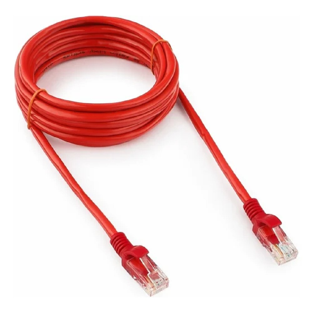 Патч-корд UTP Cablexpert PP12-3M/R кат.5e, 3м, литой, многожильный (красный)