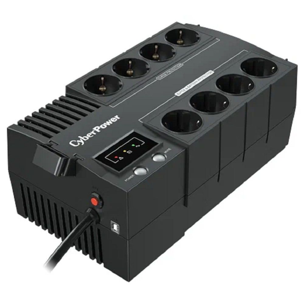 ИБП CyberPower BS850E {Line-Interactive, 850VA/480W USB, (4+4 EURO), 12В/5.5 Ач х 1}