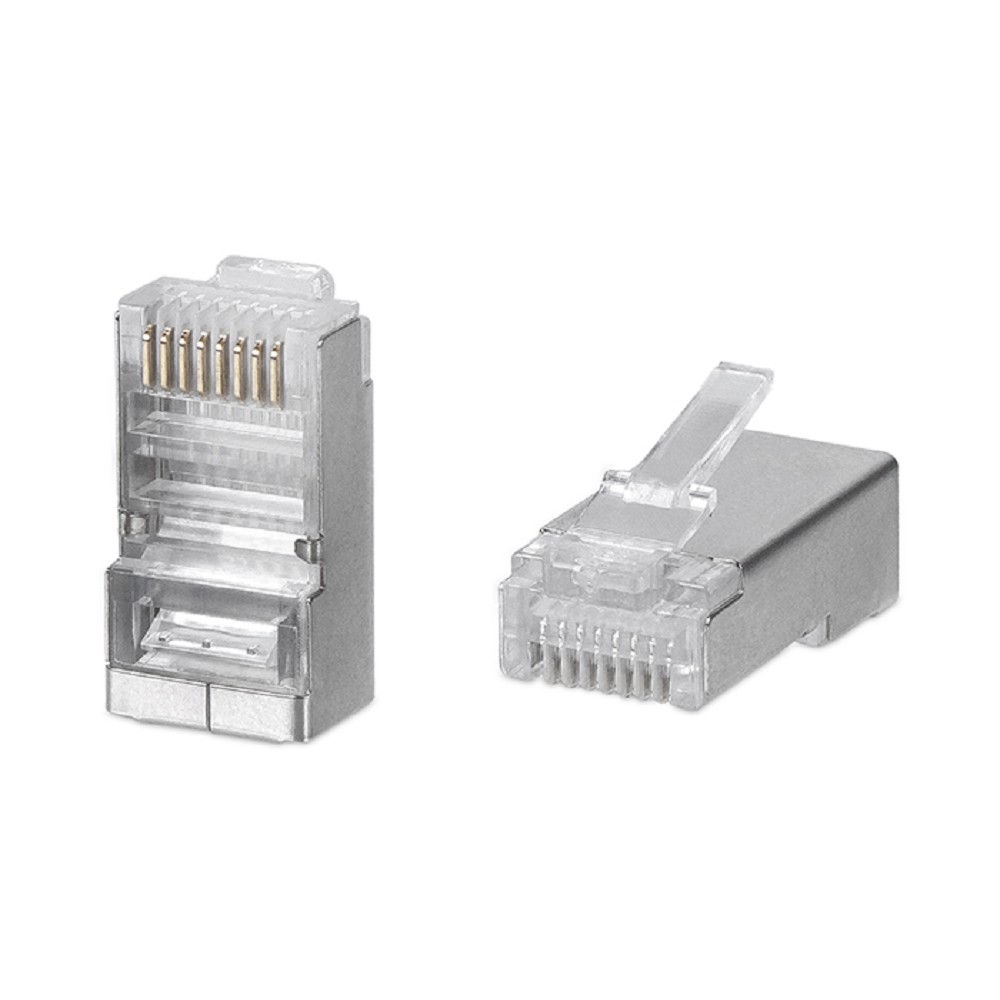 Cabeus 8P8C-SH-FC Коннектор RJ-45 быстрой установки под витую пару, категория 5e, экранированный, универсальный (для одножильного и многожильного кабеля) для проводников с толщиной по изоляции до 1,05