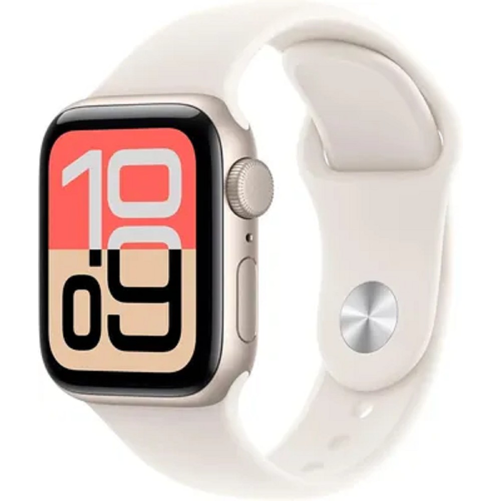Apple Watch SE 3 40mm Starlight Aluminium Case with Starlight Sport Band - S/M (MEH34LW/A)