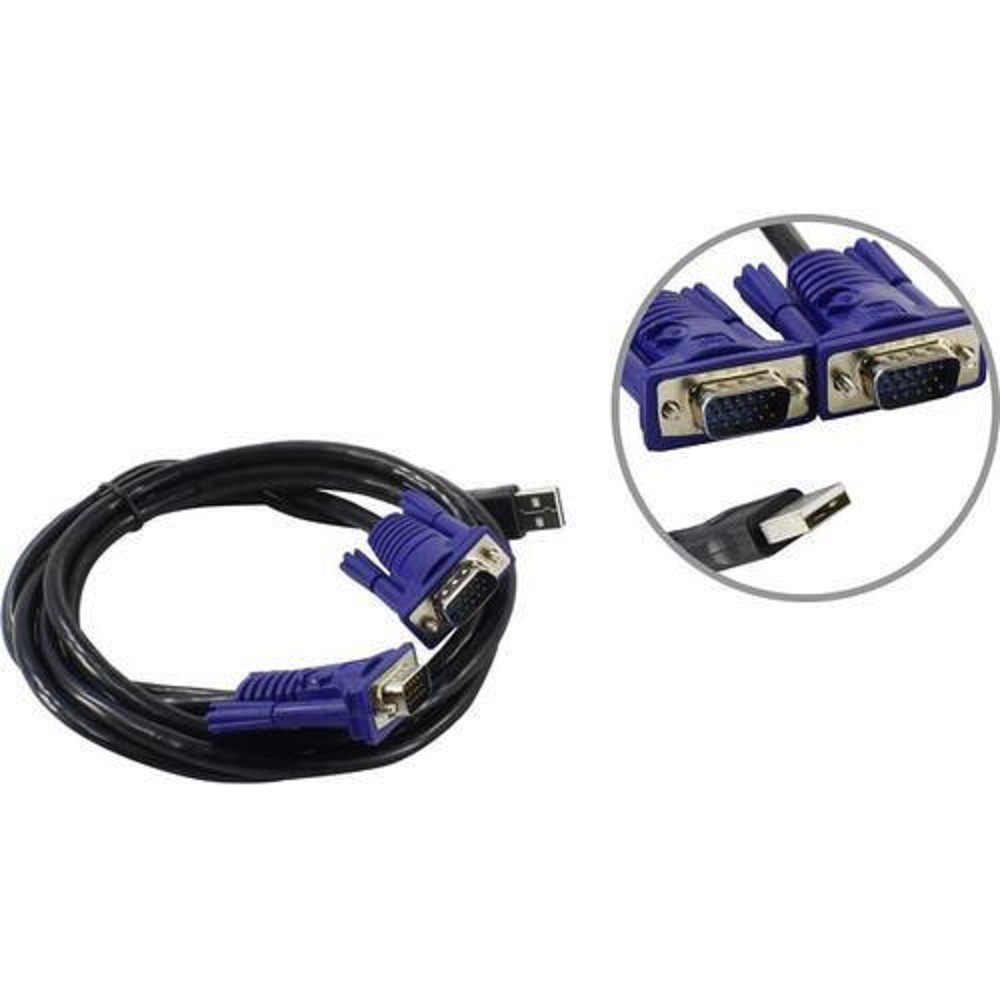 ORIGO OKVMCU/A1A KVM-кабель с разъемами VGA и USB, 1.8 м