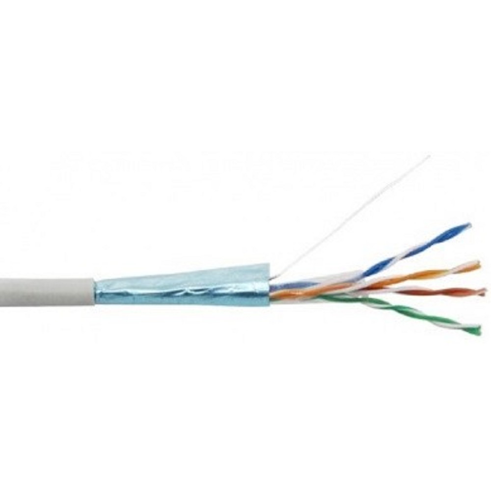 PROconnect (01-0142-3-50) Кабель витая пара омедненный, F/UTP, CCA, CAT 5e, PVC, 4PR, 24AWG, INDOOR, SOLID, серый, 50м