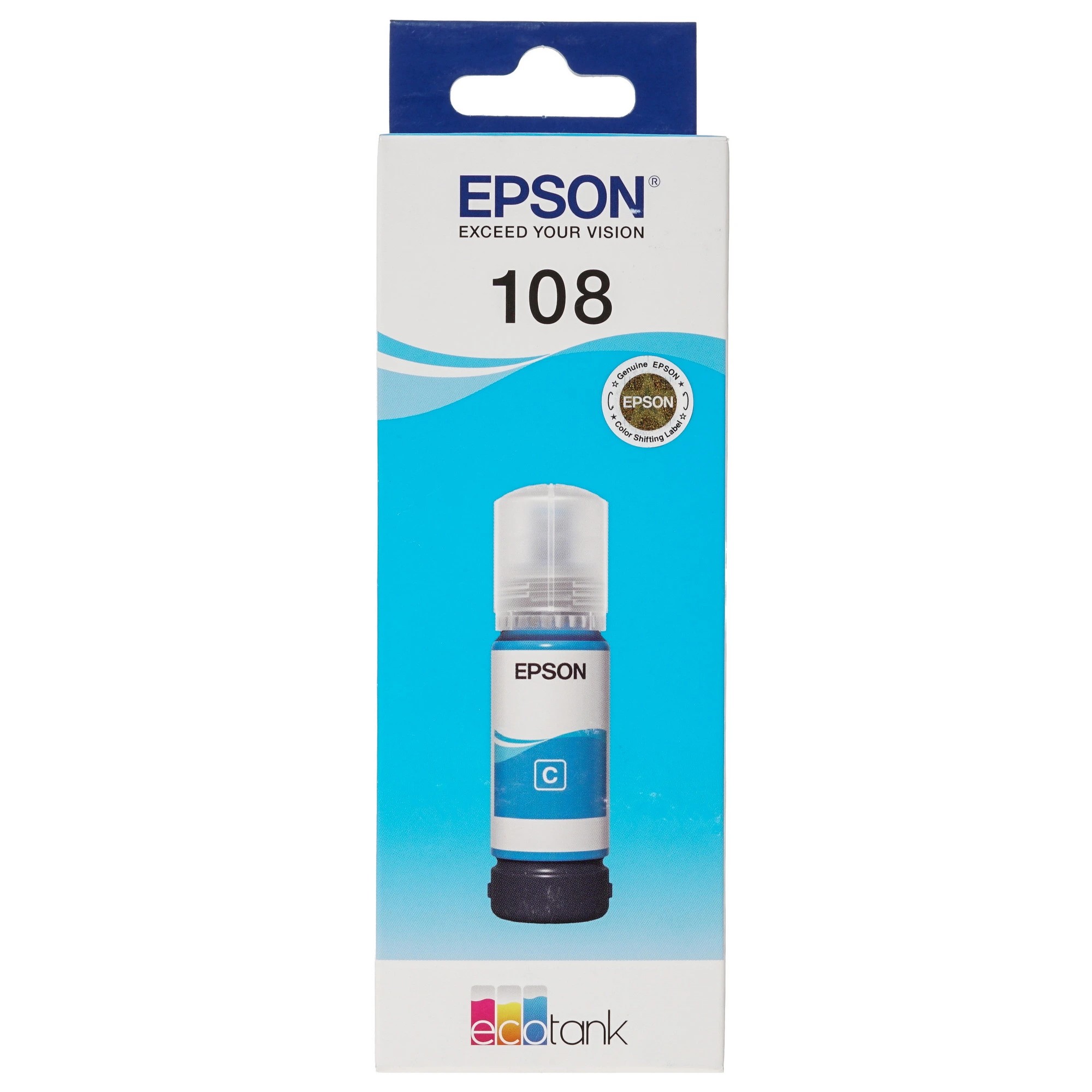 EPSON C13T09C24A Картридж 108 EcoTank Ink для Epson L8050/L18050, Cyan 70ml